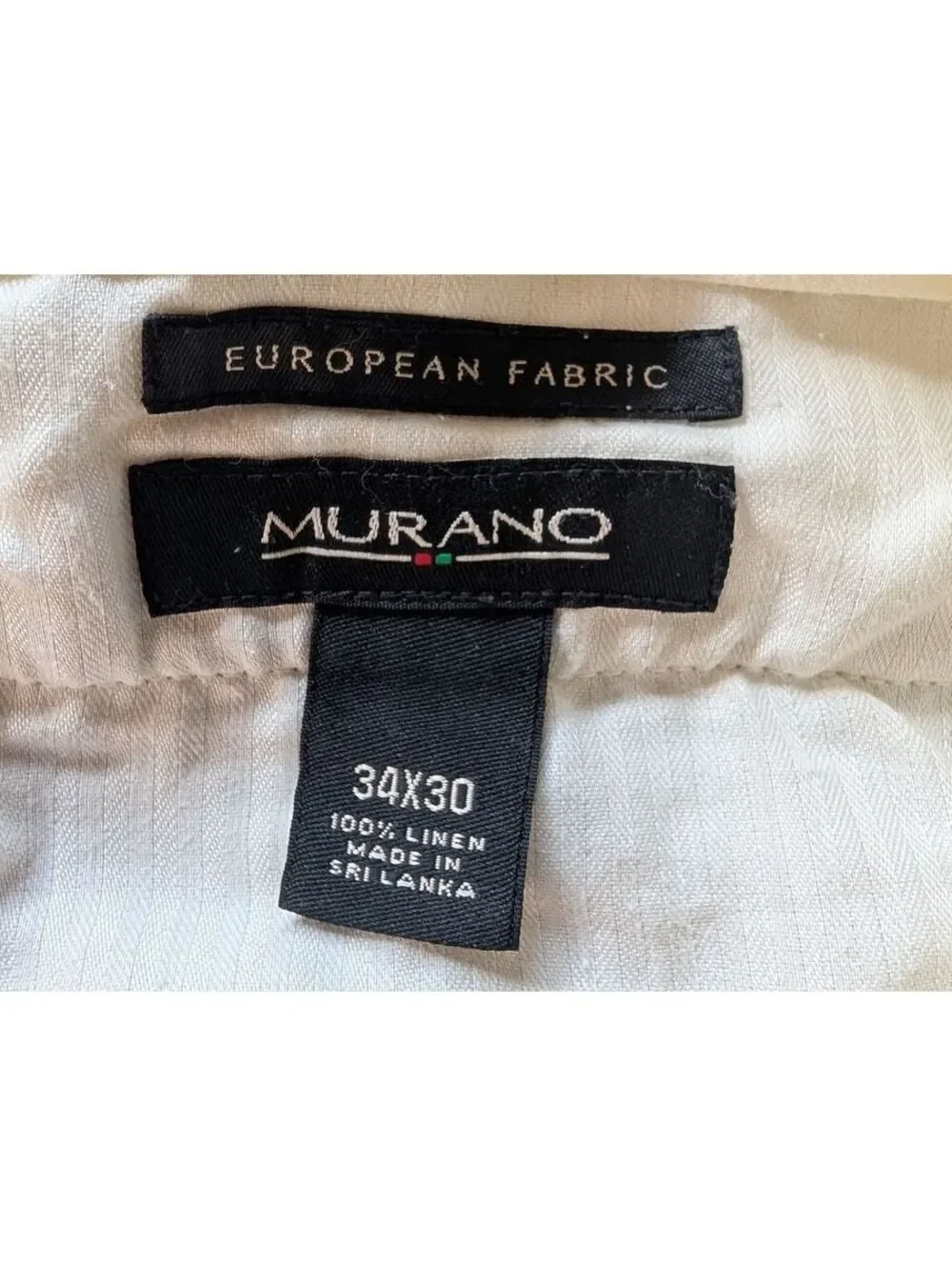 Murano Men's 100% Linen Pleated Pants Size 34x30